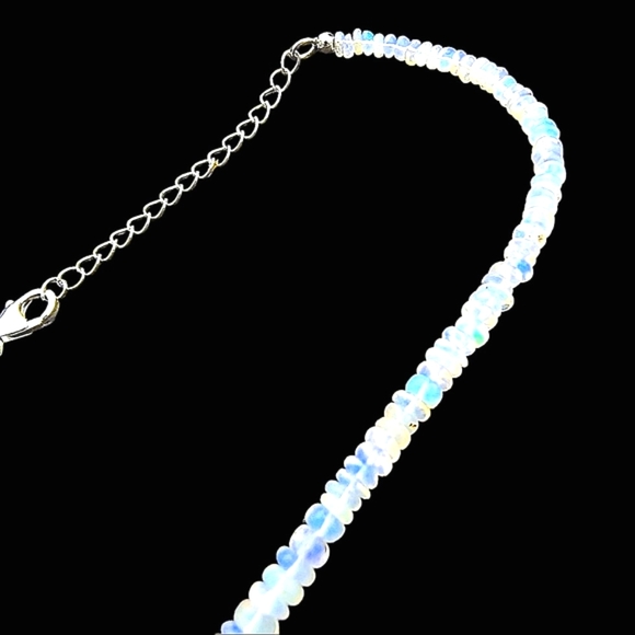 Genuine Ethiopian Opal & Sterling Silver Necklace - Picture 3 of 7